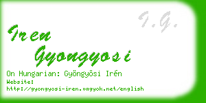 iren gyongyosi business card